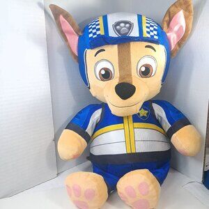 Paw Patrol Chase Ready Race Rescue Jumbo Plush racecar Nickelodeon Spin Master